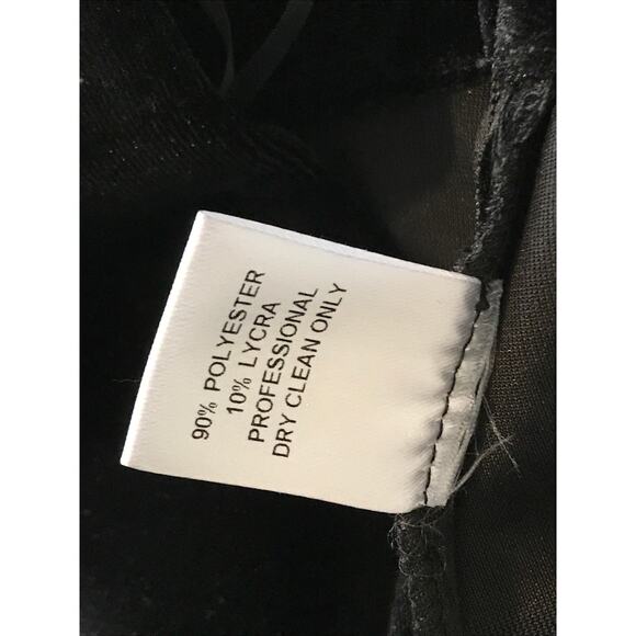 Petersyn Revolve Black Velvet Pleated Wide Leg High Waist Pants Womens 2 - Picture 9 of 9